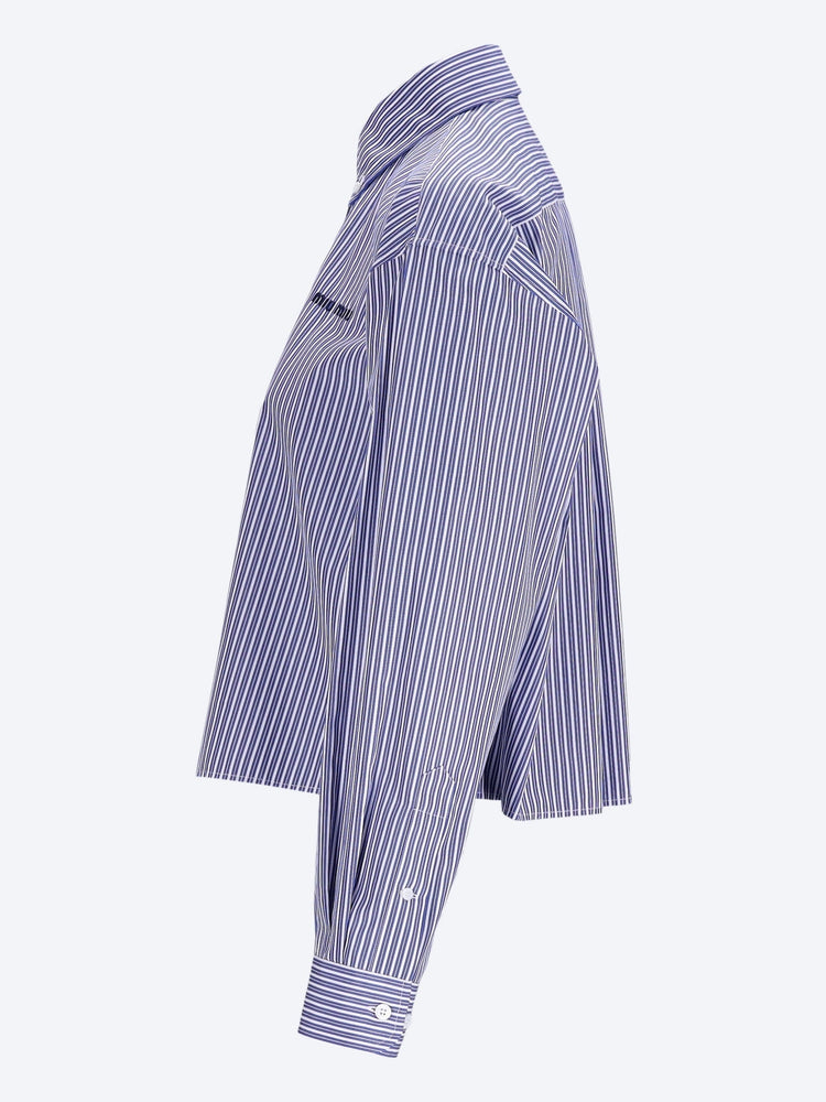Chemise en popeline à micro fines rayures 2