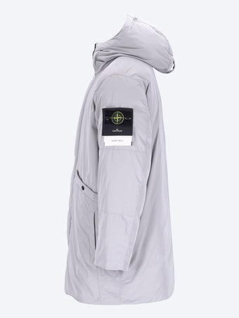 Micro twill long parka