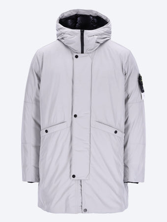Micro twill long parka