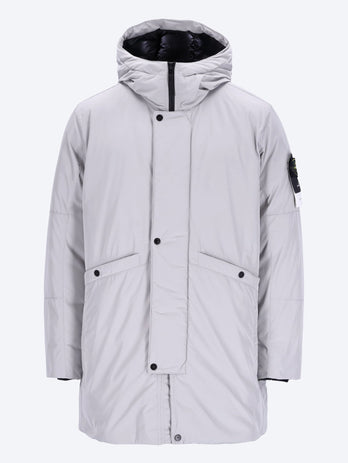 Micro twill long parka