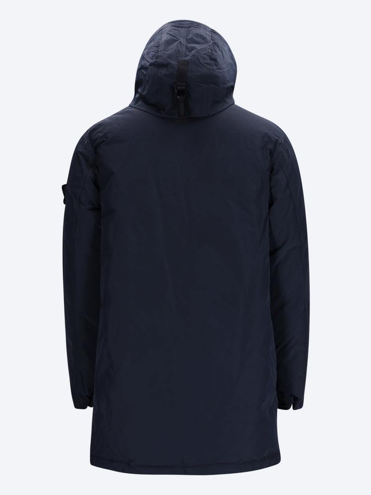 Parka longue en polyester recyclé micro twill 3