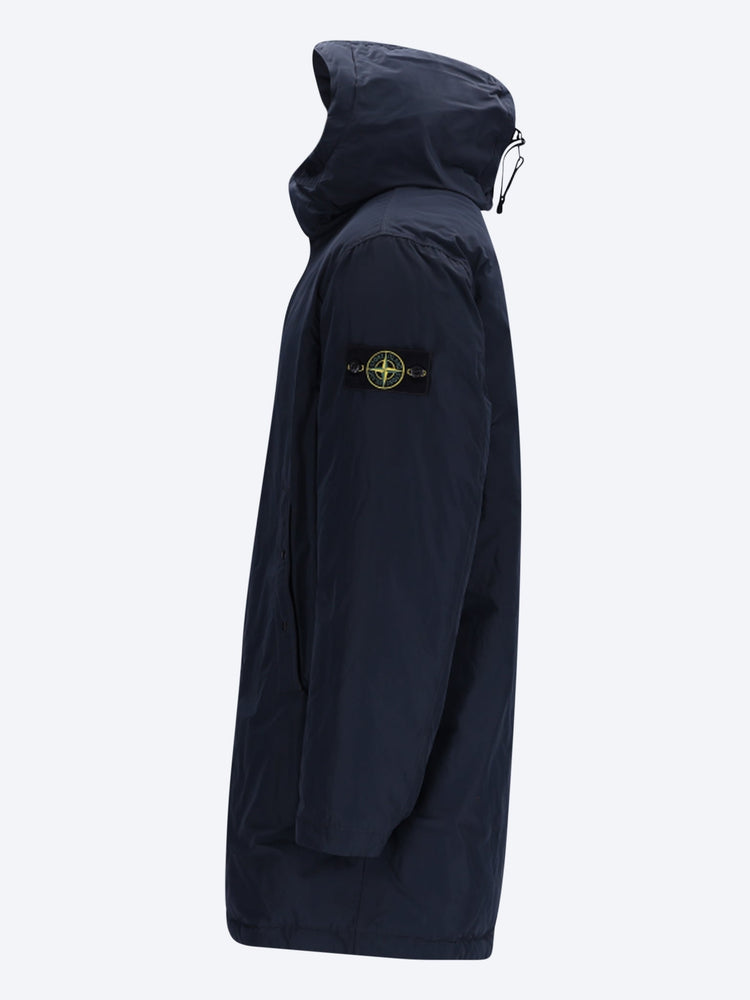 Parka longue en polyester recyclé micro twill 2
