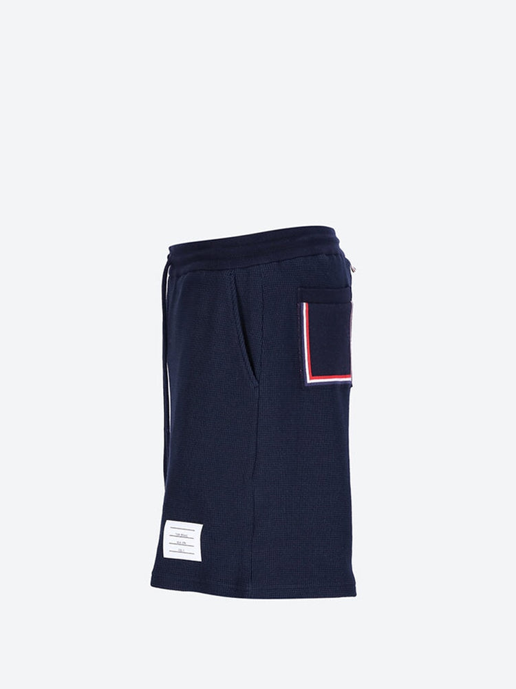 Mid thigh shorts in textured cotton 2