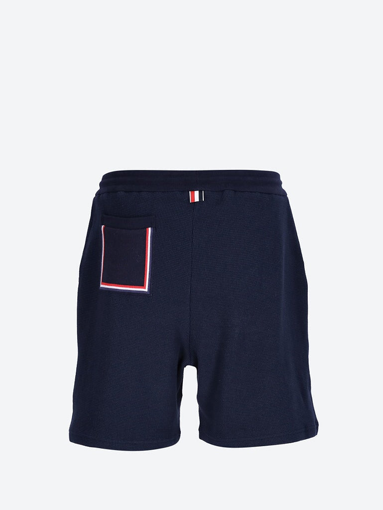 Mid thigh shorts in textured cotton 3