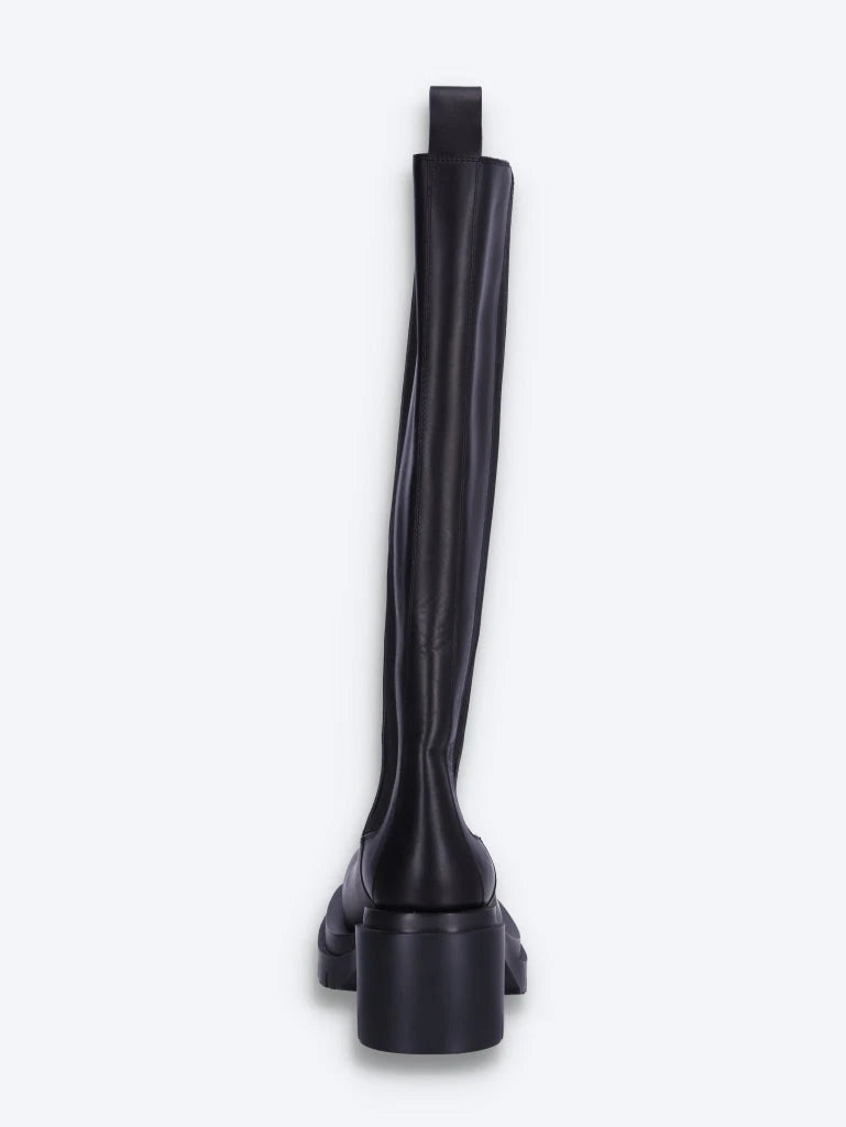 Militärische High-Top-Stiefel aus Kalbsleder mit 7 cm Profil 5