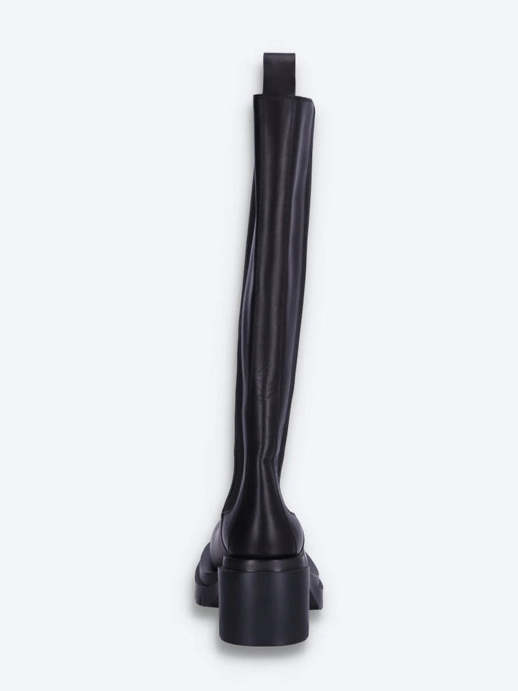 Militärische High-Top-Stiefel aus Kalbsleder mit 7 cm Profil 5
