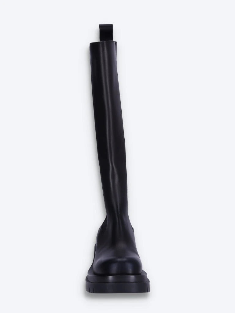 Militärische High-Top-Stiefel aus Kalbsleder mit 7 cm Profil 3