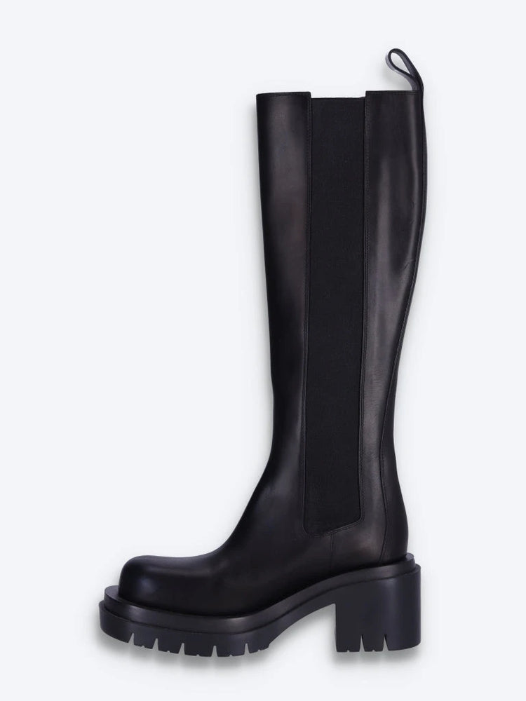 Militärische High-Top-Stiefel aus Kalbsleder mit 7 cm Profil 4