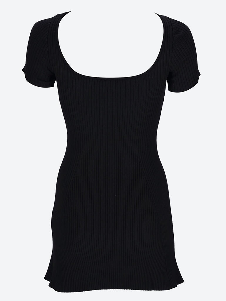 Mini-robe hyperbole en tricot de côtes 2