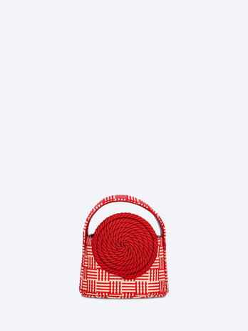 Mini gunther passementerie straw handbag