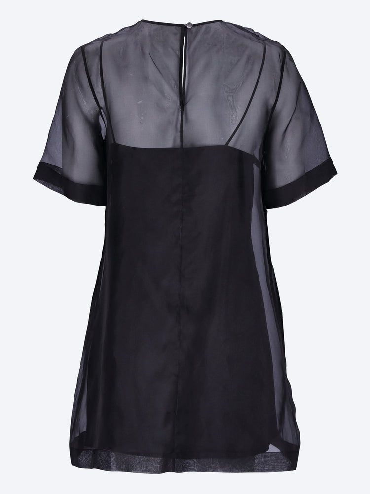Mini sheer trapeze dress 2