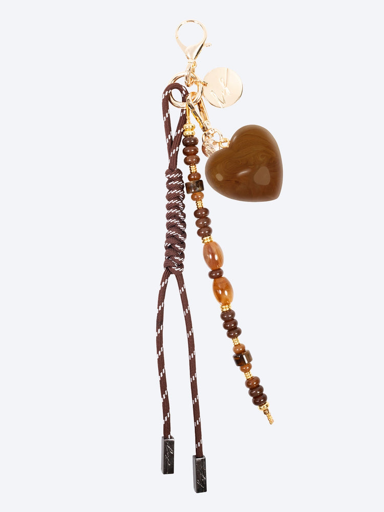 Mirco brown and heart brown bag jewel 30cm 2