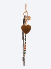 Mirco kaki and heart and pearl bag jewel 30cm ref: