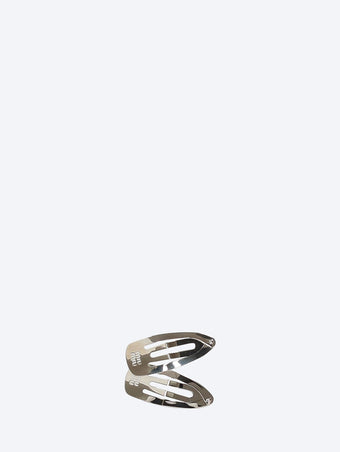 Miu logo jewels brass hairpin