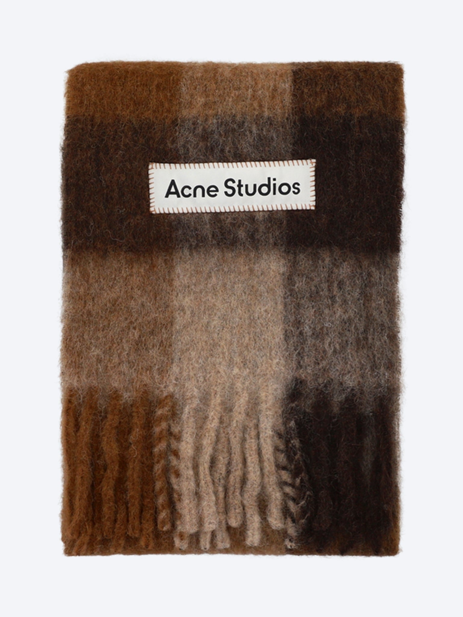 Mohair checked scarf 1