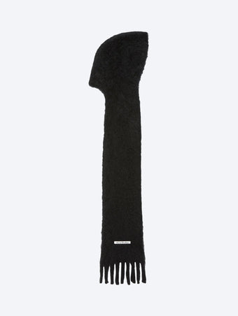 Mohair hood scarf