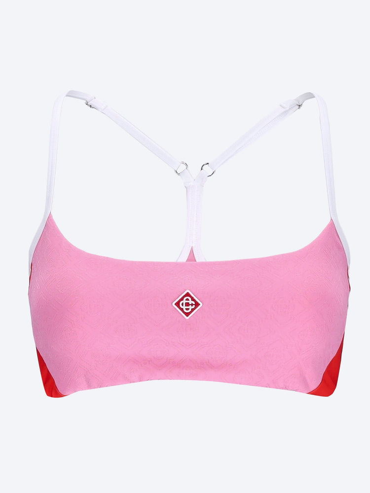 Monogram bikini top 1