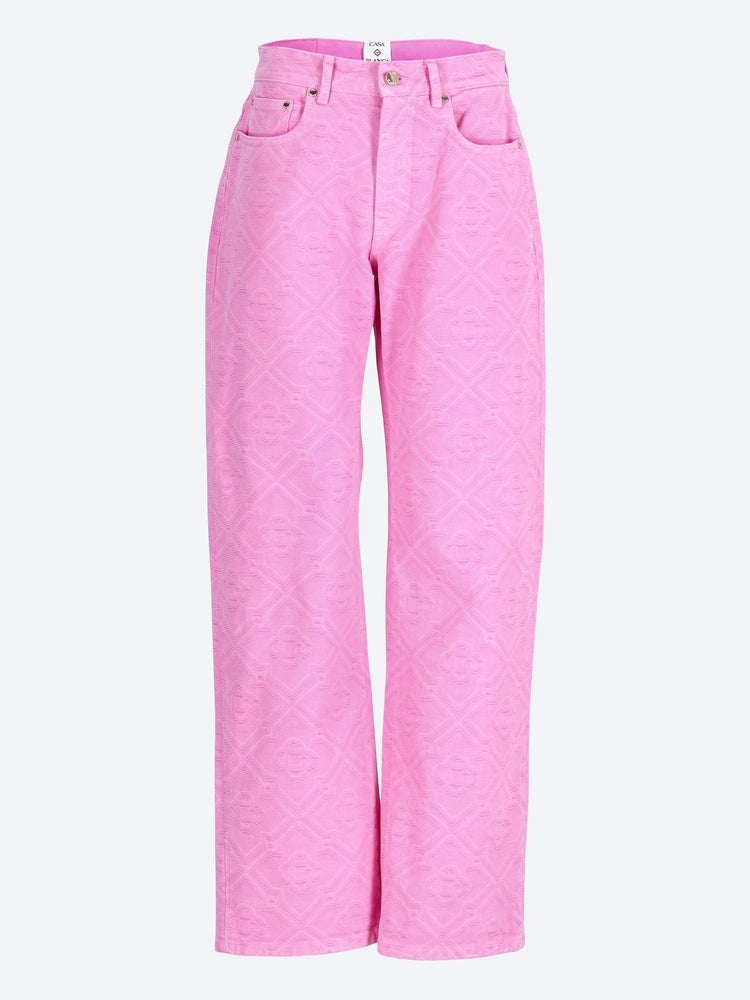 Monogram denim jeans 1