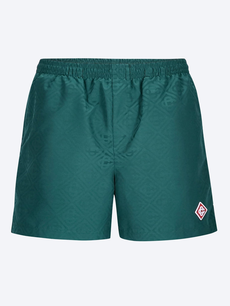Badeshorts mit Monogramm-Jacquardmuster 1