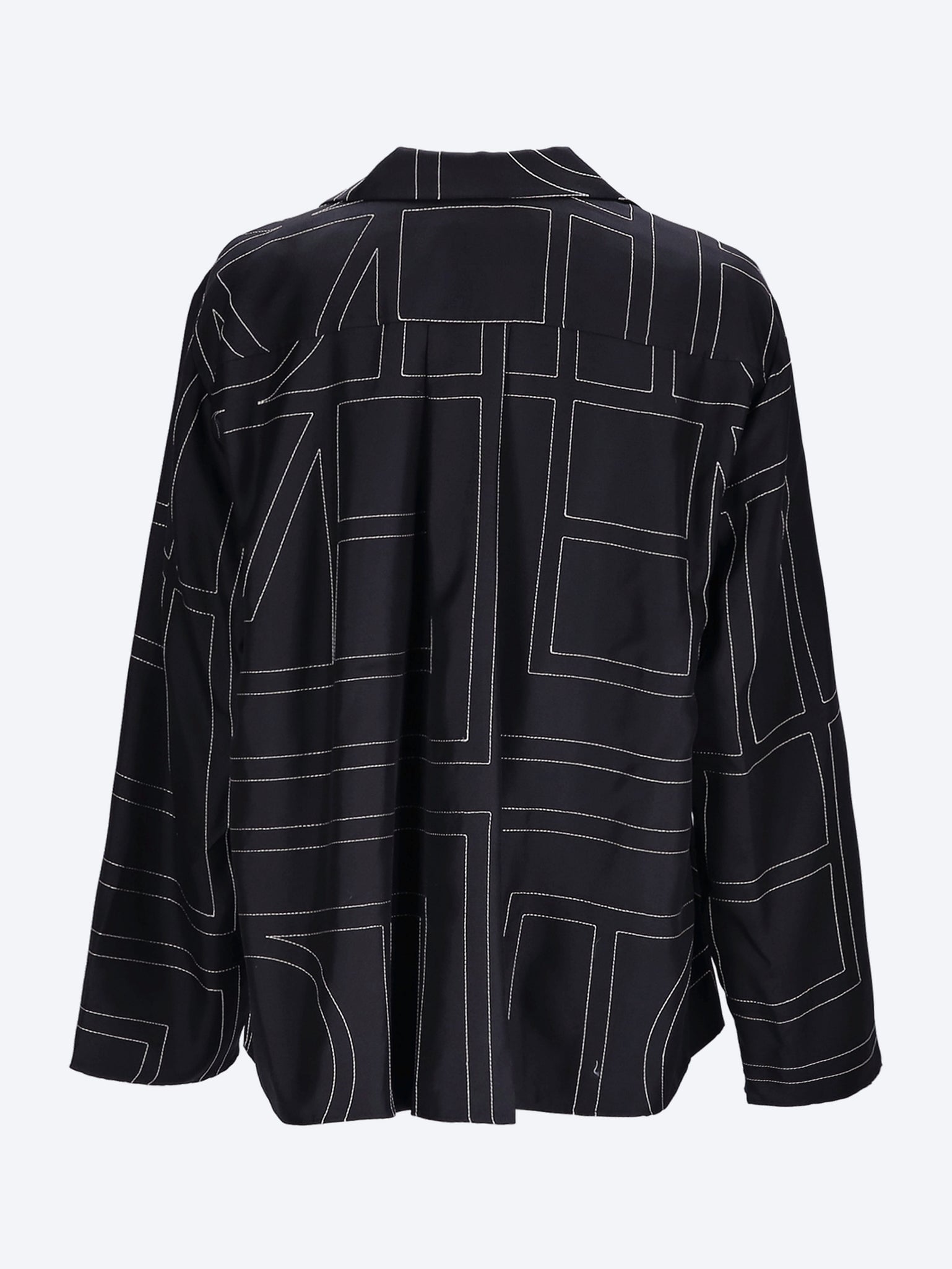 Monogram silk pj top 3