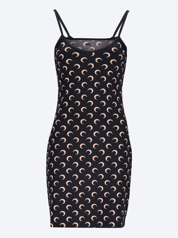 Moon printed jersey straps mini dress 1