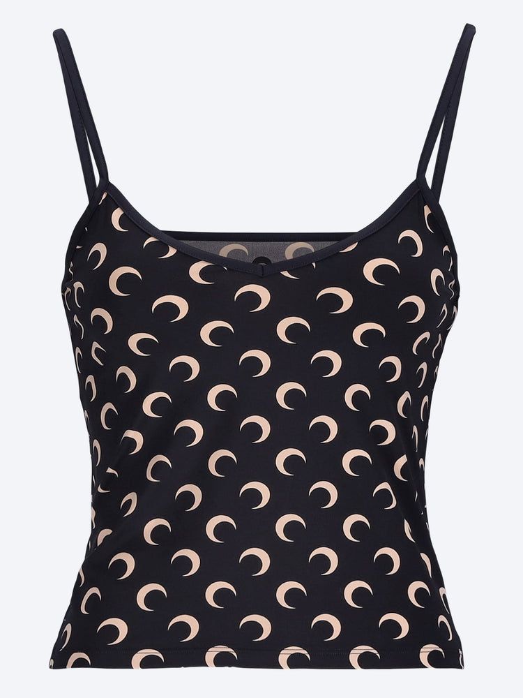 Moon printed jersey straps top 1