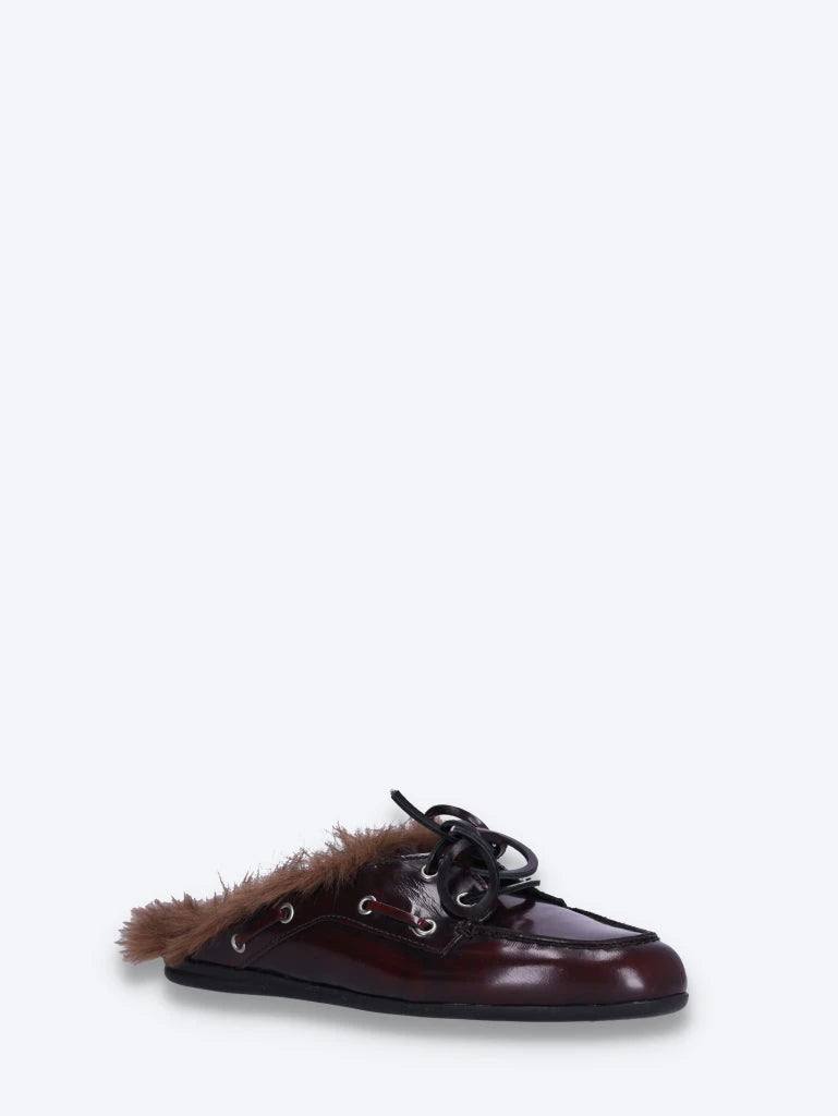 Mule-Boots-Loafer aus pelzigem Fell 2