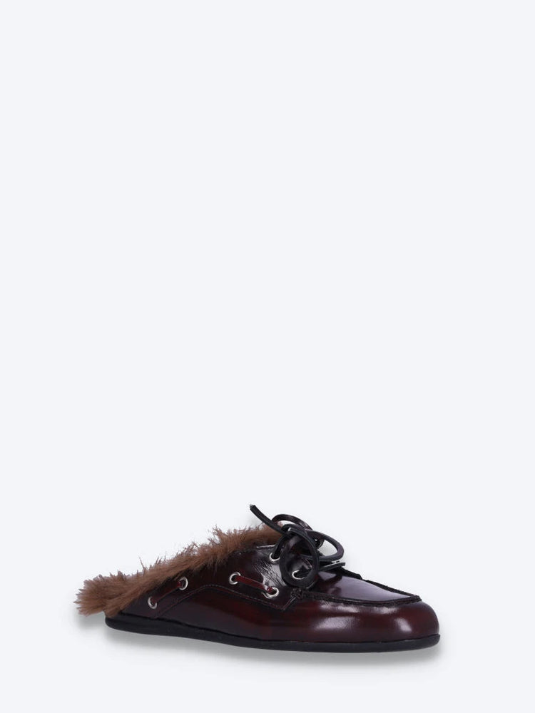 Mule-Boots-Loafer aus pelzigem Fell 2