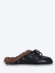 Mule aus haarigem Fell – Boots-Loafer aus weichem Leder ref: