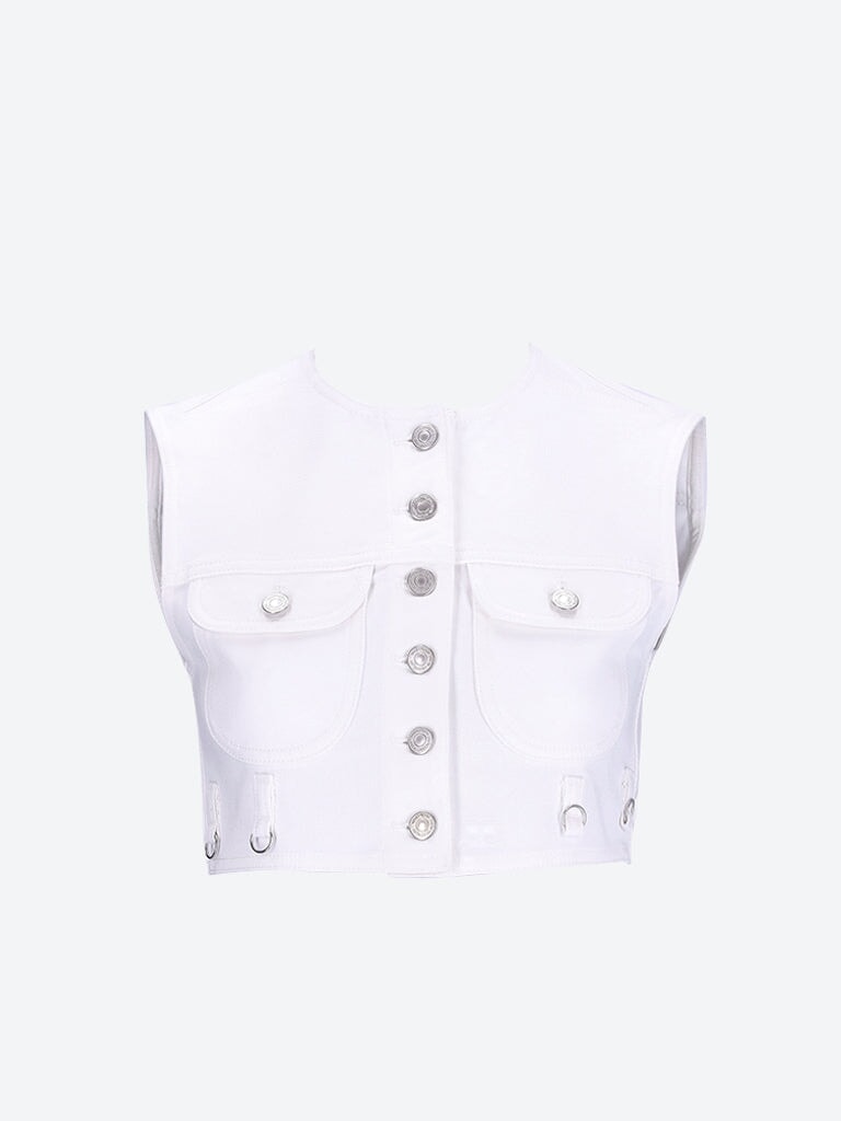 Multiflex denim cropped vest 1