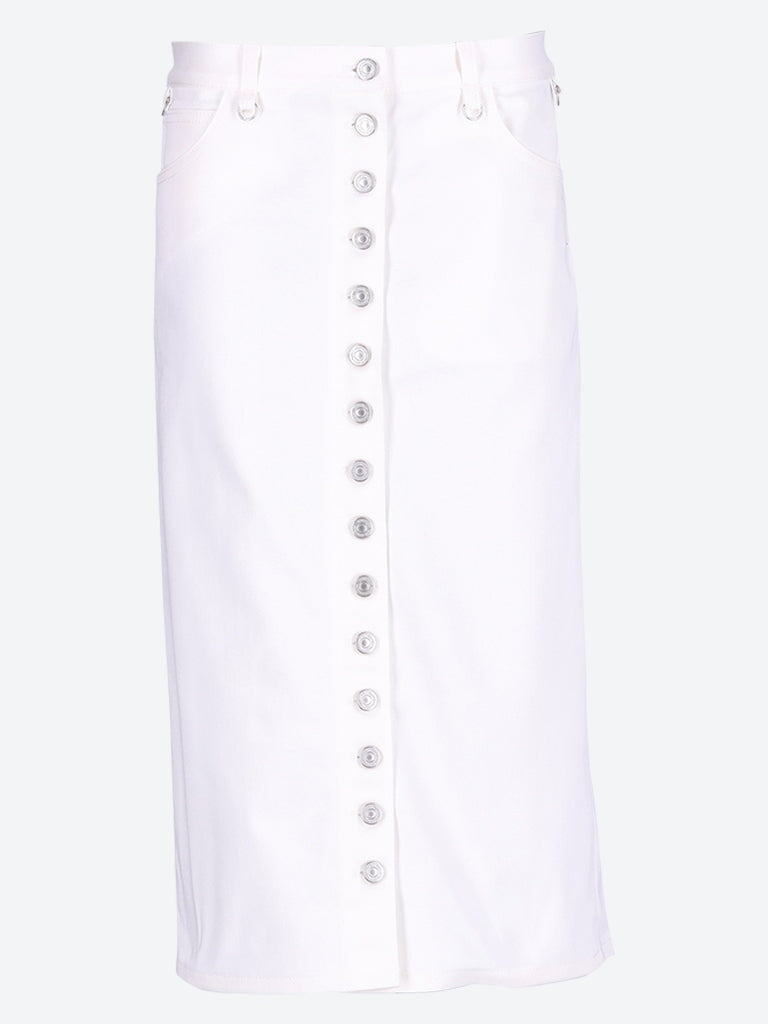Multiflex white denim skirt 1