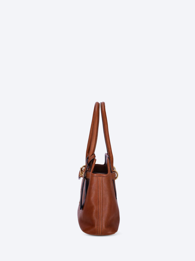 Nappa aviator leather handbag 4