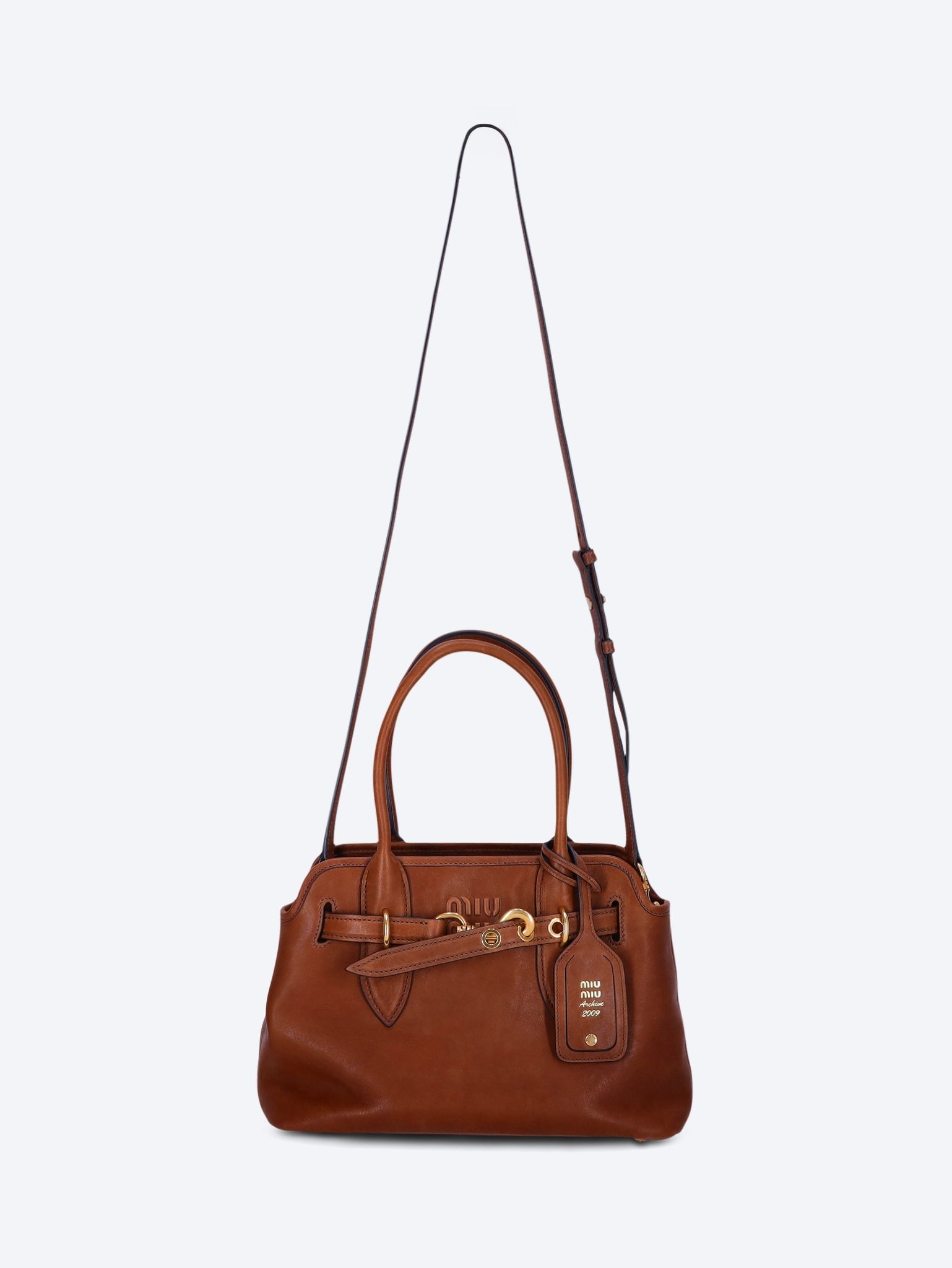 Nappa aviator leather handbag 2