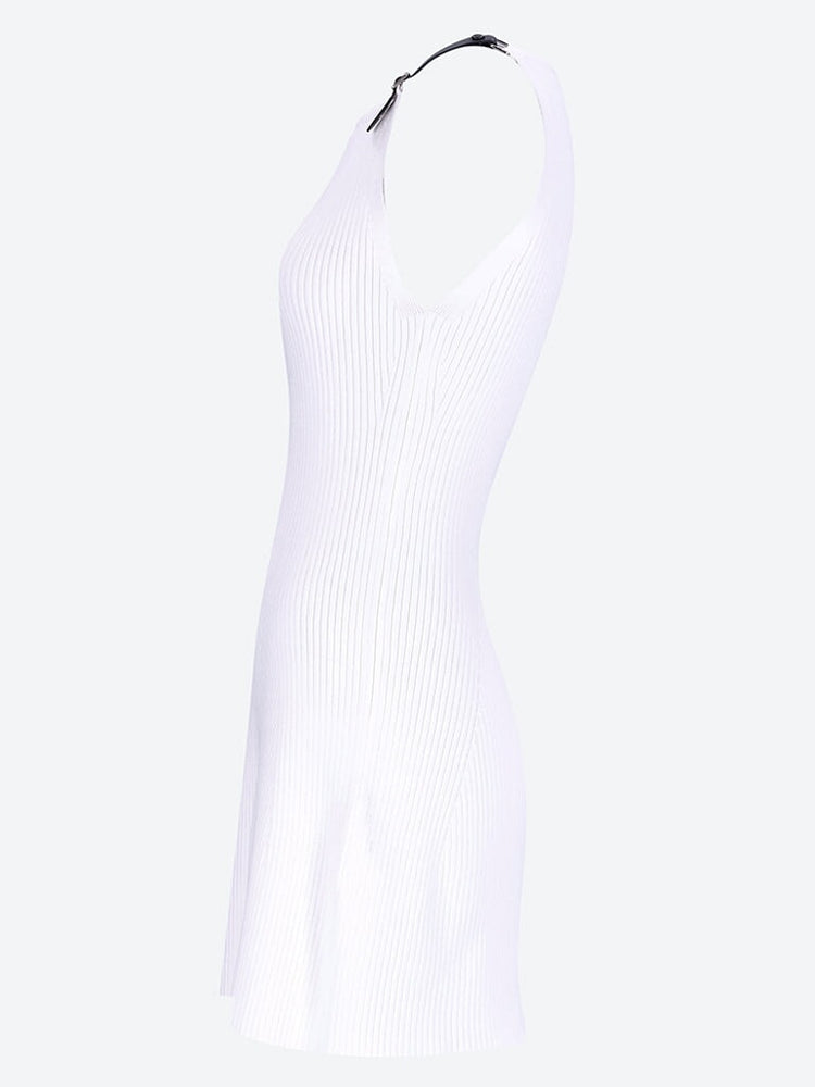 Neckline rib knit dress 2