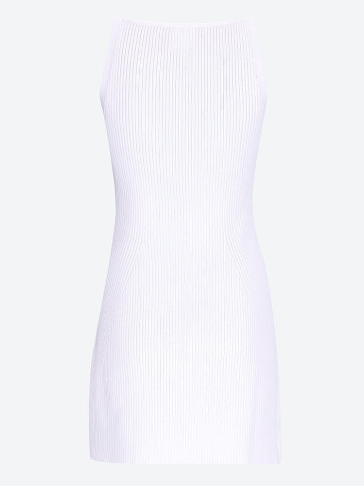 Neckline rib knit dress 3