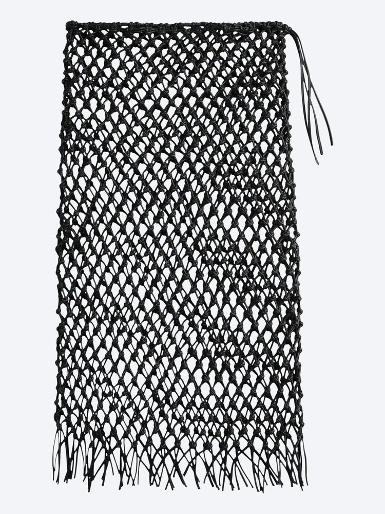 Nelaya leather macrame skirt 1