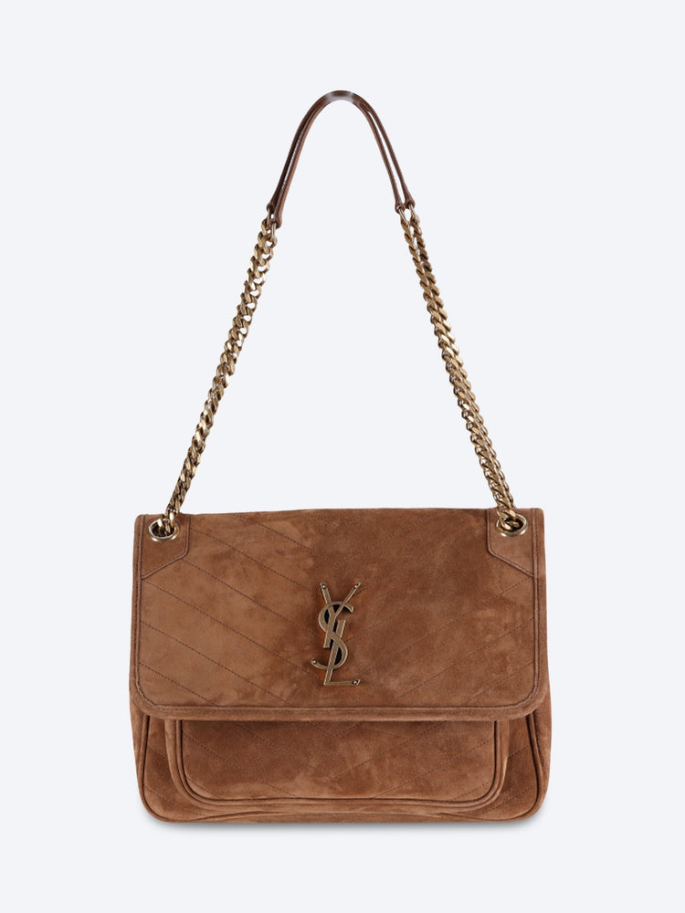 Niki medium suede shoulder bag 1