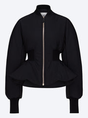 Nylon peplum bomber jacket ref: