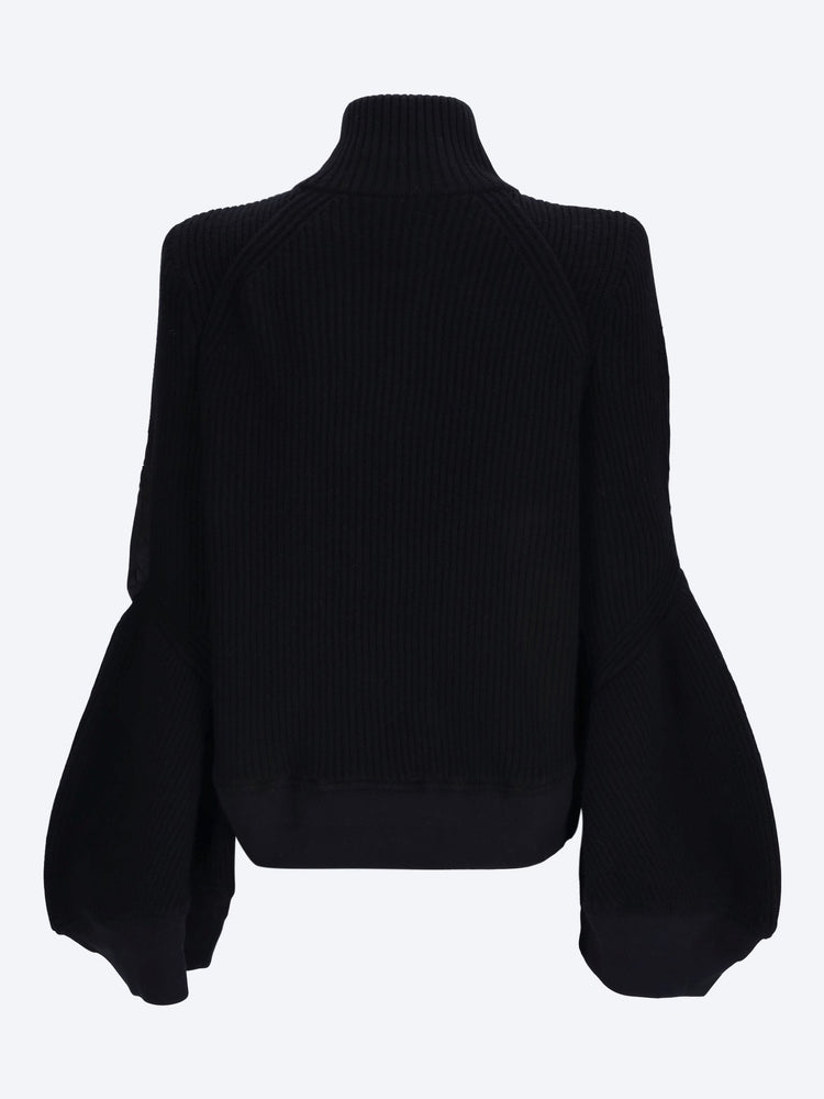 Blousonjacke aus Nylon-Twill x Wollstrick 3