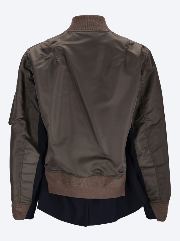 Nylon twill x wool suiting blouson 3
