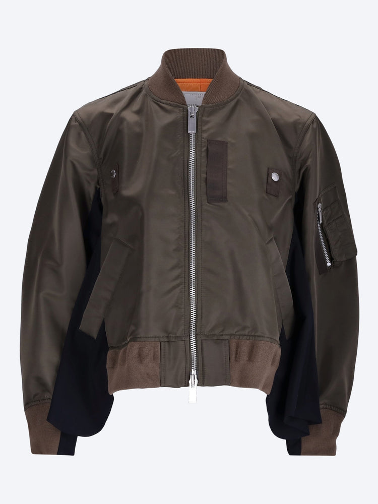 Nylon twill x wool suiting blouson 1