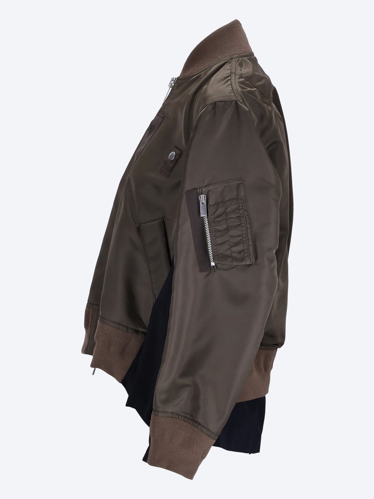 Nylon twill x wool suiting blouson 2