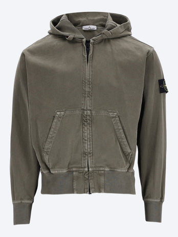 Old effect garment dyed hoodie