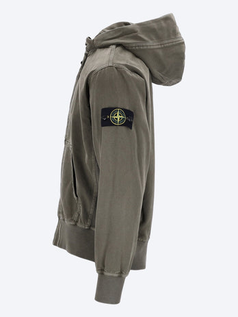 Old effect garment dyed hoodie