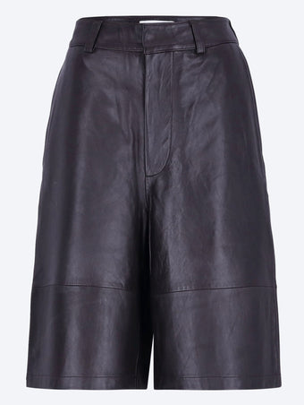 Olivia leather bermuda shorts