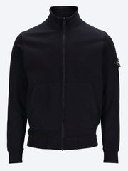 Stückgefärbter Cardigan aus Bio-Baumwollfleece mit Reißverschluss ref:
