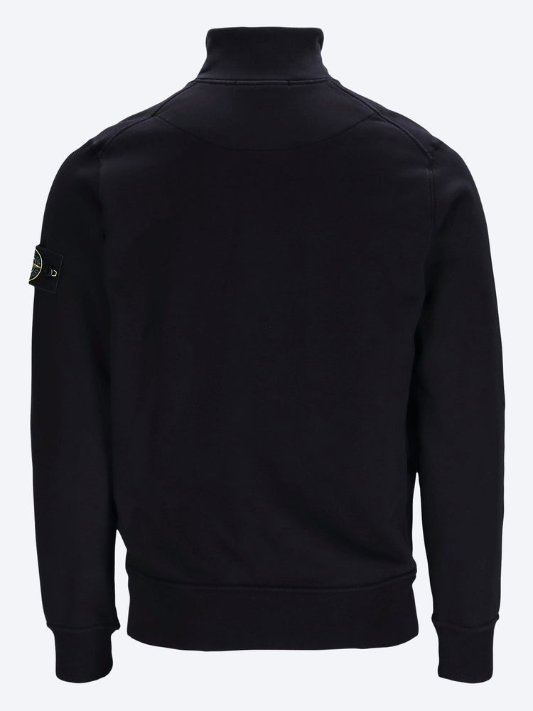 Stückgefärbter Cardigan aus Bio-Baumwollfleece mit Reißverschluss 3