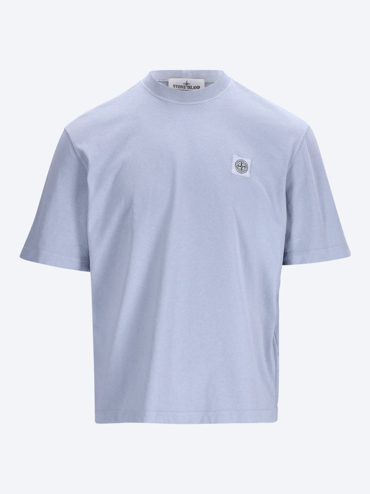 Organic cotton jersey garment dyed short sleeve t-shirt 1
