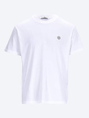 Organic cotton jersey garment dyed short sleeve t-shirt ref:
