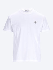 Organic cotton jersey garment dyed short sleeve t-shirt ref: